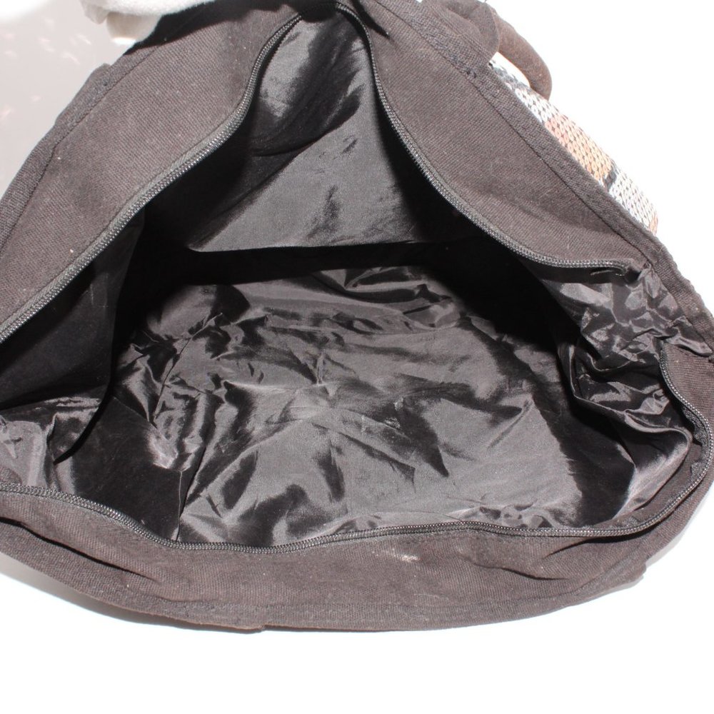 Victorias Secret 2015 Black Friday  Pink Silver Sequin Striped Travel Tote Bag - Picture 4 of 5